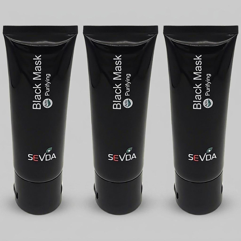 ماسک صورت سودا مدل BS حجم 75 میلیلیتر با خاصیت لایهبرداری، رفع جوشهای سرسیاه، کوچککننده منافذ و سمزدایی پوست، مناسب پوست مختلط، بسته 3 عددی