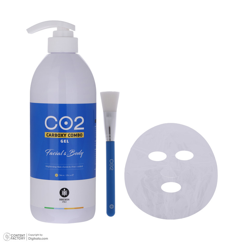 ماسک صورت و گردن ریب اسکین مدل Combo حجم 750 میلی لیتر به همراه ماسک صورت و گردن ریب اسکین مدل Combo بسته 25 عددی