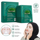 ماسک ورقهای صورت و بدن بانوان سوید مدل guesk2026 با رایحه آلوئهورا، دارای عصاره، مناسب انواع پوست، آرامشبخش و مناسب استفاده در شب، بسته 10 عددی
