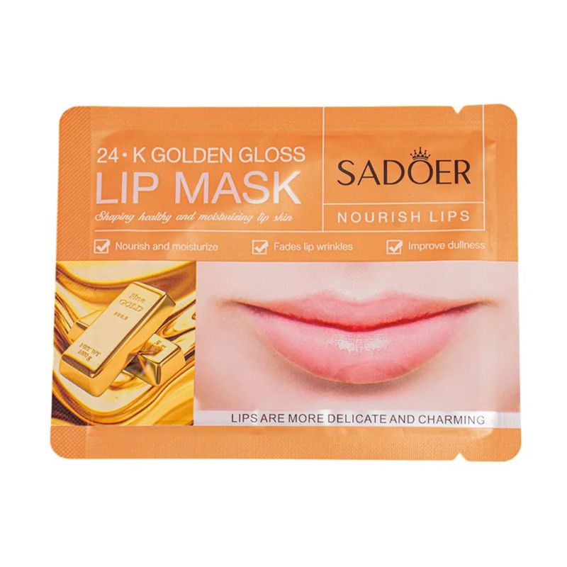 ماسک لب سادور مدل GOLDEN 24K مناسب برای پوست انواع پوست وزن 8 گرم