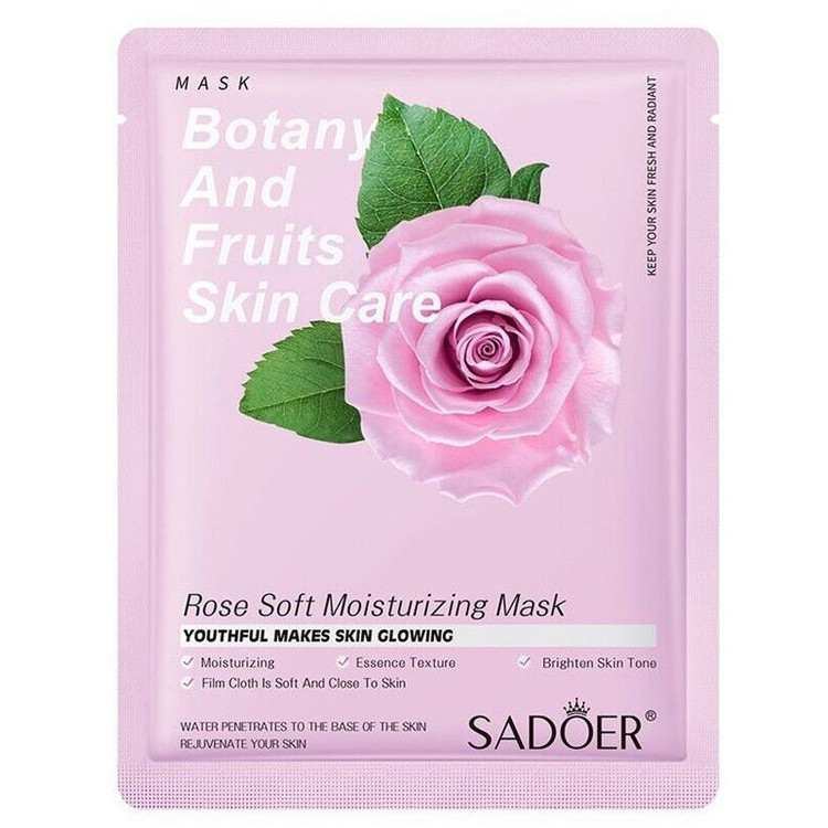 ماسک صورت سادور مدل Plant بسته 5 عددی آبرسان، مرطوبکننده، نرمکننده، مغذی، ترمیمکننده، ضد چروک و ضد جوش با عصاره هویج، کلم بروکلی، گل رز، توت فرنگی و آلوئه ورا مناسب انواع پوست